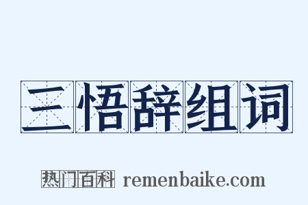 三悟辞组词是什么意思的图片